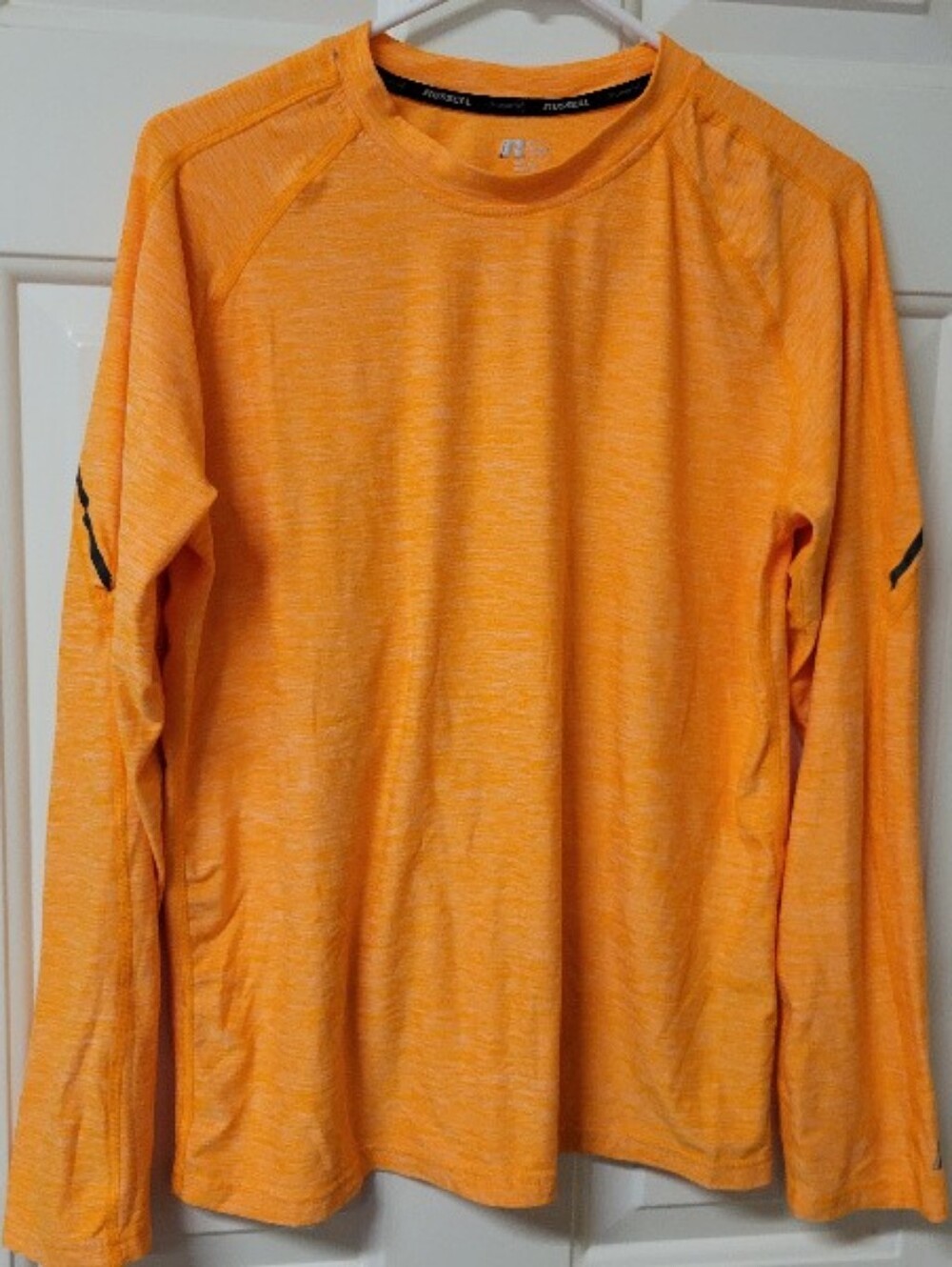 Russell Shirt Boys Size XXL Orange Fit Athletic Dri-Power 360 Long Sleeve NWOT